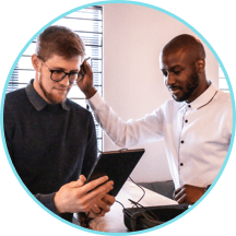 Low-touch, counter-side hearing assessment conducted by audiologist