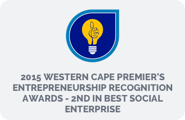 Awards - Western Cape Premier's Entrepreneurship Recognition Logo 2nd price best social enterprise